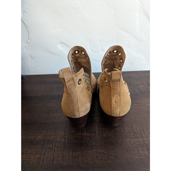 Sam Edelman Caramel Brown Grommet Studded Ankle Bootie Shoes Size 7 - Picture 4 of 11